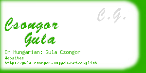 csongor gula business card